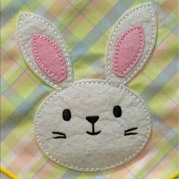 Easter Dog Bandanna Bunny Rabbit Spring Colors Plaid Multicolor Medium to Large - Picture 4 of 12